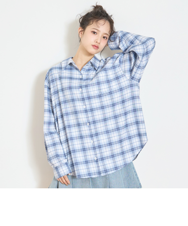 ルーズチェックシャツ