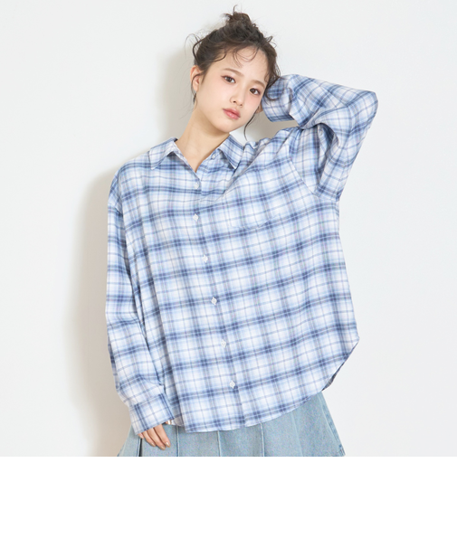 ルーズチェックシャツ