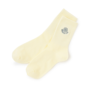 フラワー刺しゅうクルーソックス