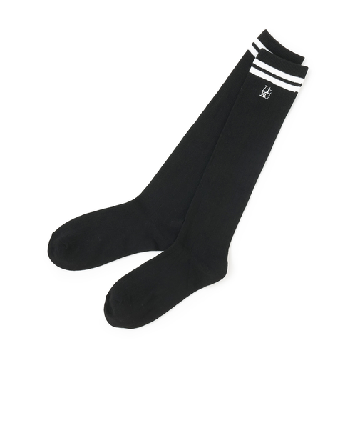 ラインリブハイソックス