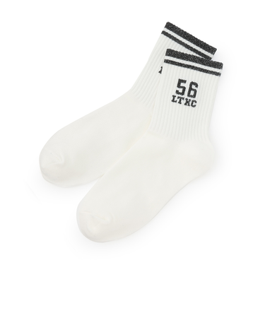 【LTXC】ナンバーラメクルーソックス