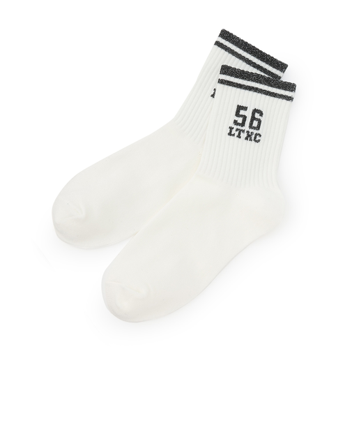 【LTXC】ナンバーラメクルーソックス