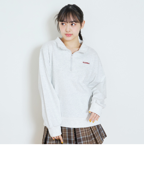 【LTXC/綿100%】ハーフZIPプルオーバー