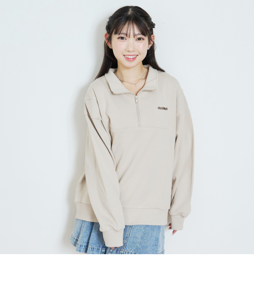 【LTXC/綿100%】ハーフZIPプルオーバー