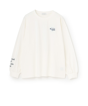 【綿100%】バックロゴカラー長袖T