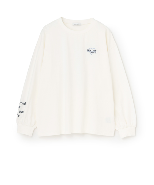 【綿100%】バックロゴカラー長袖T