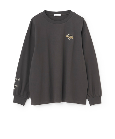 【綿100%】バックロゴカラー長袖T