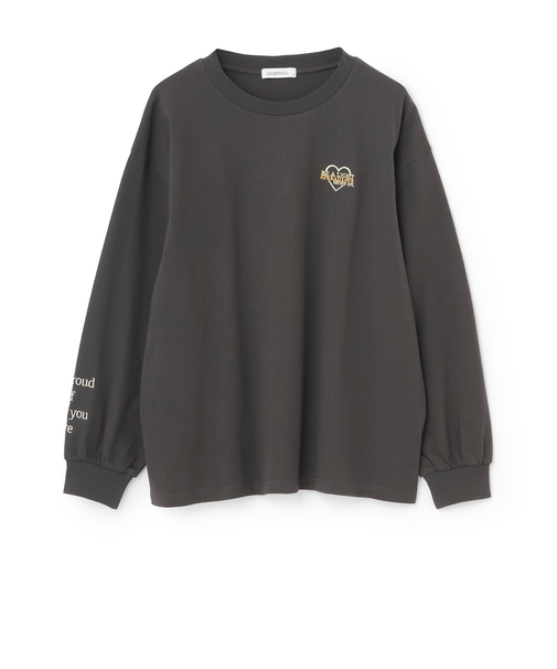 【綿100%】バックロゴカラー長袖T