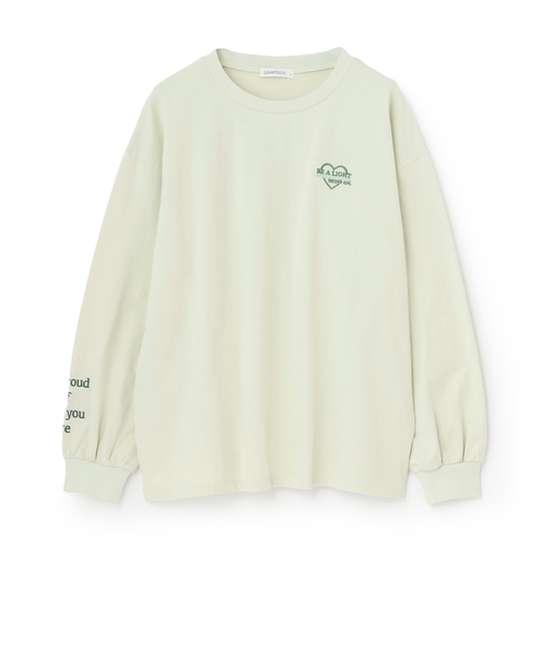 【綿100%】バックロゴカラー長袖T