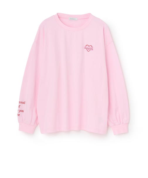 【綿100%】バックロゴカラー長袖T