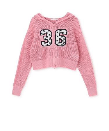 【7days】メッシュニットパーカー