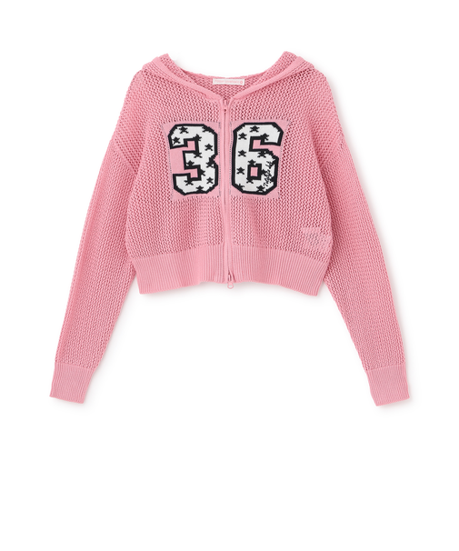 【7days】メッシュニットパーカー