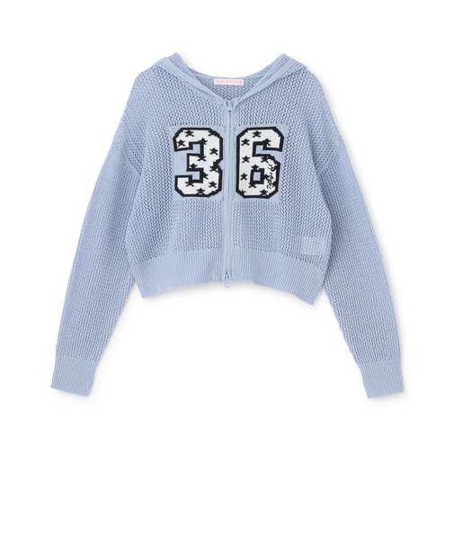 【7days】メッシュニットパーカー