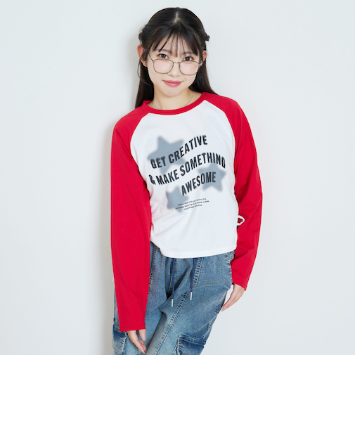 【LTXC/綿100%】アソートラグラン長袖T