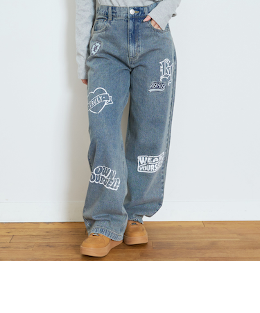 【LTXC】ワッペンデザインデニムパンツ
