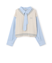 【アラエル】ネクタイつきレイヤードベスト