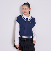 【アラエル】ネクタイつきレイヤードベスト