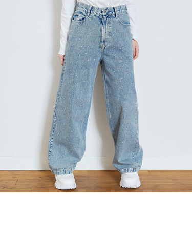 オシャ映えストーンデニムパンツ