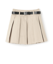 【イージーケア】ベルトつきプリーツスカート