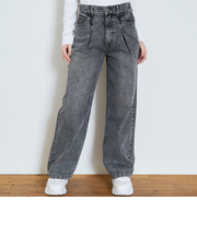 【LTXC】【セット可】タックワイドデニムパンツ