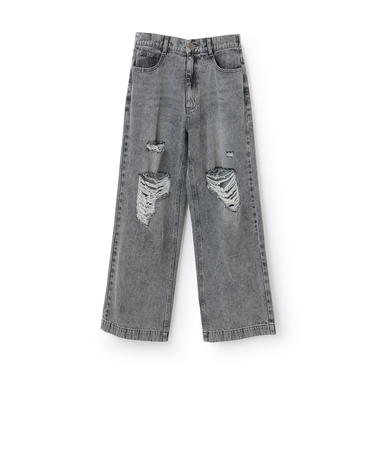 【LTXC】【セット可】ダメージデニムワイドパンツ