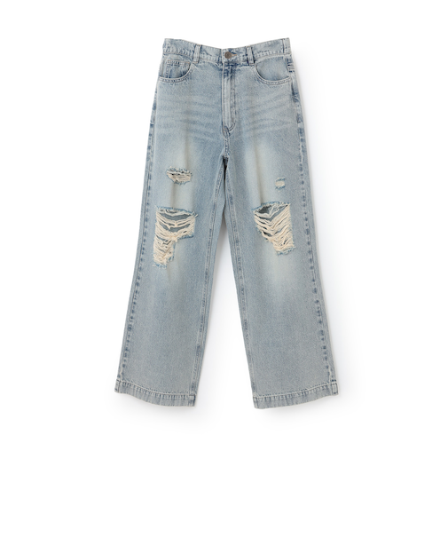 【LTXC】【セット可】ダメージデニムワイドパンツ