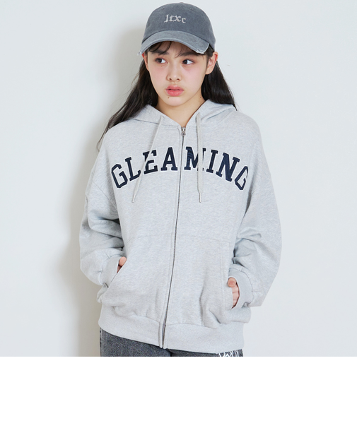 ロゴアップリケルーズジップパーカ