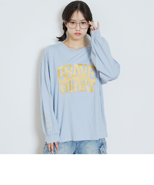 【LTXC/綿100%】ビックロゴカラー長袖T