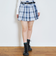 【イージーケア】ベルトつきチェックプリーツスカート
