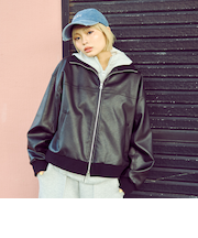 【LTXC】合皮ブルゾン