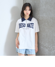 【LTXC/綿100%】ハーフジップルーズ半袖T