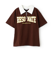 【LTXC/綿100%】ハーフジップルーズ半袖T