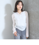 【LTXC】インナーつきシアーヘンリーフードニットカットソー