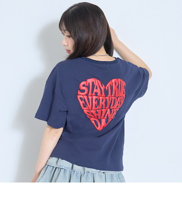 【GOODPRICE】【LTXC/綿100%】発泡バックハートロゴ半袖T