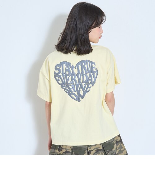 秒かわトップス】【GOODPRICE】【LTXC/綿100%】発泡バックハートロゴ