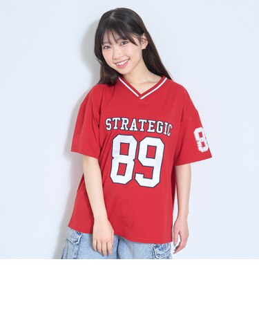 【LTXC/綿100%】ナンバーアップリケ半袖T