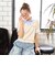 【洗える】フェイクレイヤード半袖ニットシャツ