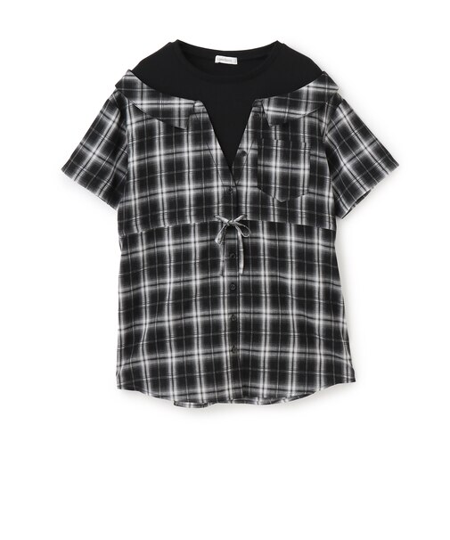 シャツドッキングプルチュニックワンピ