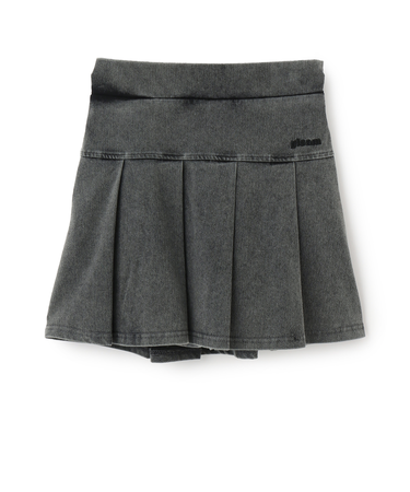 デニムライクカットプリーツスカート