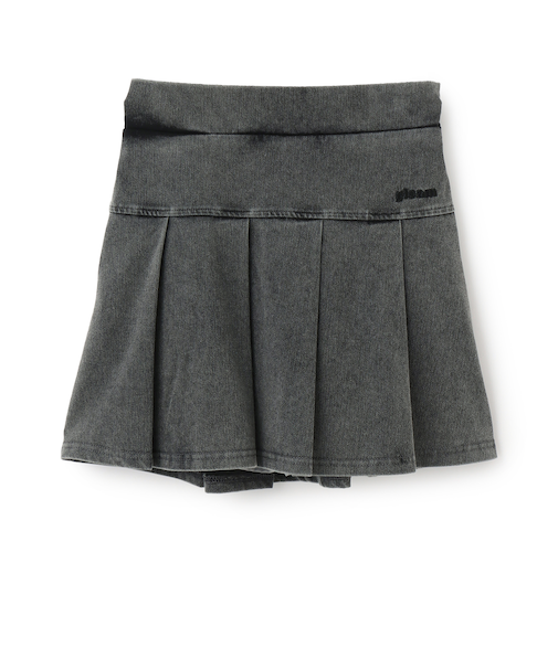 デニムライクカットプリーツスカート