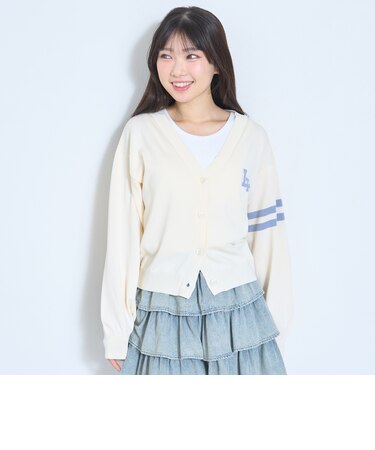 【UV/洗える】バックロゴカーディガン