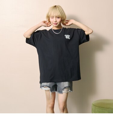 【LTXC】ダメージデニムショートパンツ