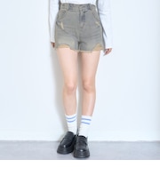 【LTXC】ダメージデニムショートパンツ