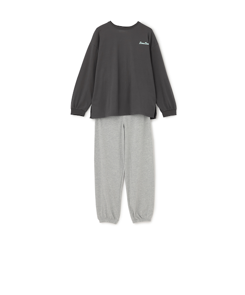 サガラ刺しゅうプリント長袖セットアップ