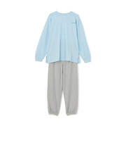 サガラ刺しゅうプリント長袖セットアップ