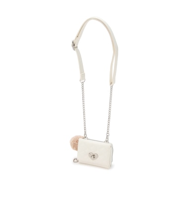 ファーチャームツキキルティングウォレット