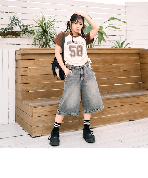 【LTXC】ハーフデニムパンツ