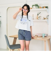 エンボスロコデニムﾞショートパンツ