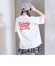 【綿100%/GOODPRICE】プックリバックロゴルーズ半T