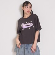 【7days】【GOODPRICE】ロゴ＋お花刺しゅうTシャツ